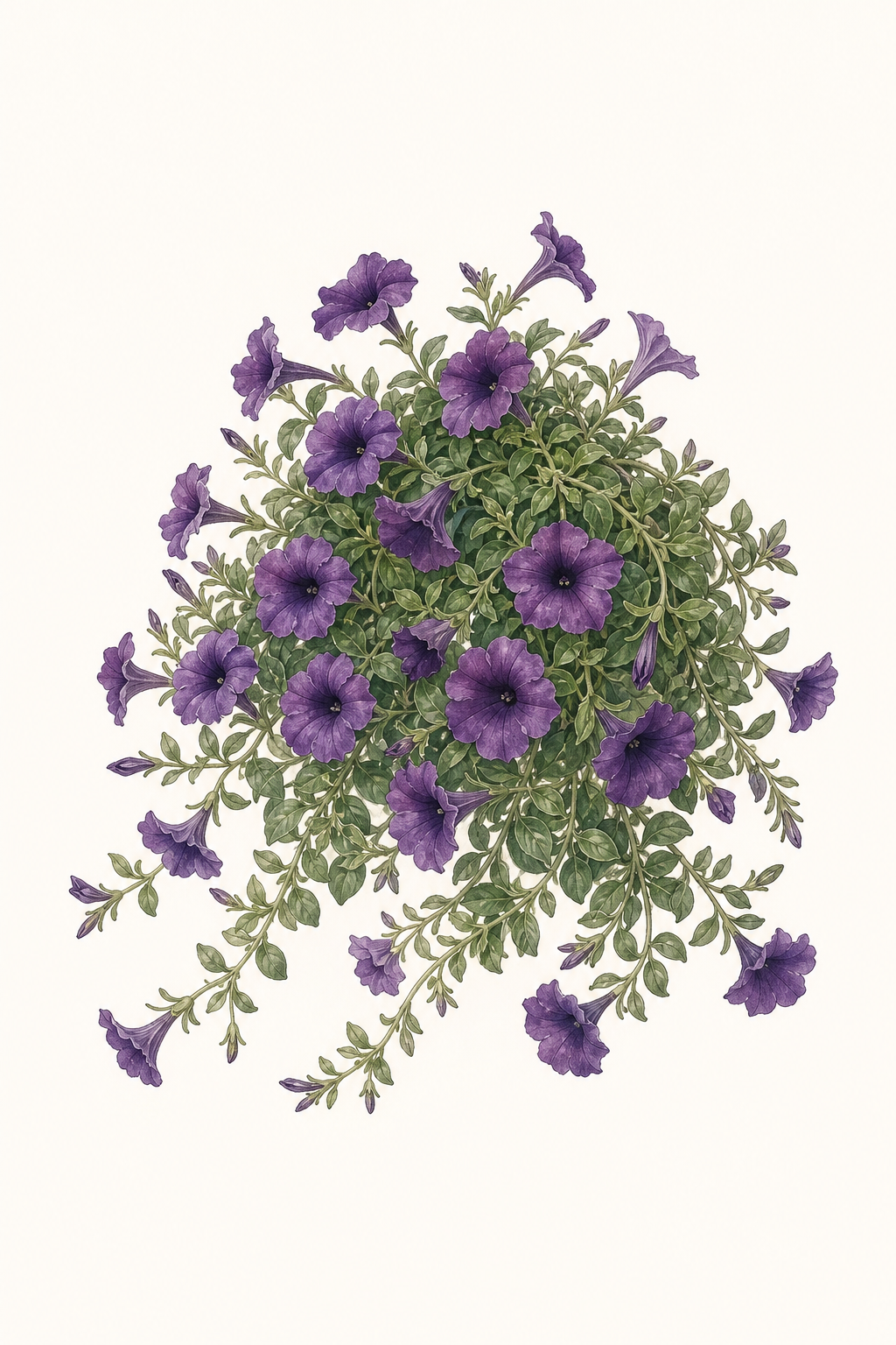Botanical illustration of Easy Wave Purple