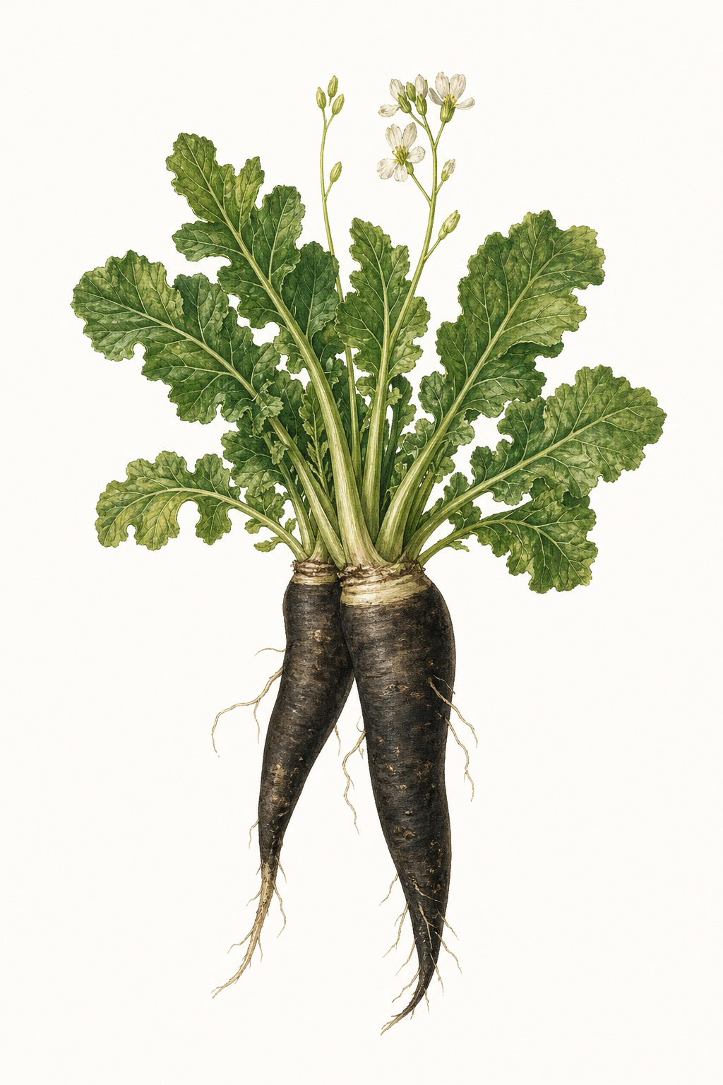 Botanical illustration of Spanish Black