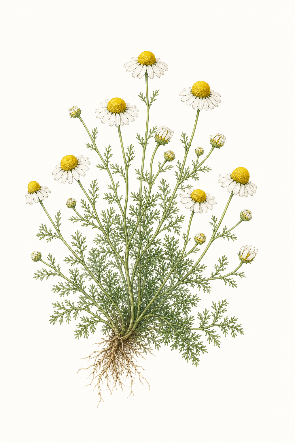 Botanical illustration of German