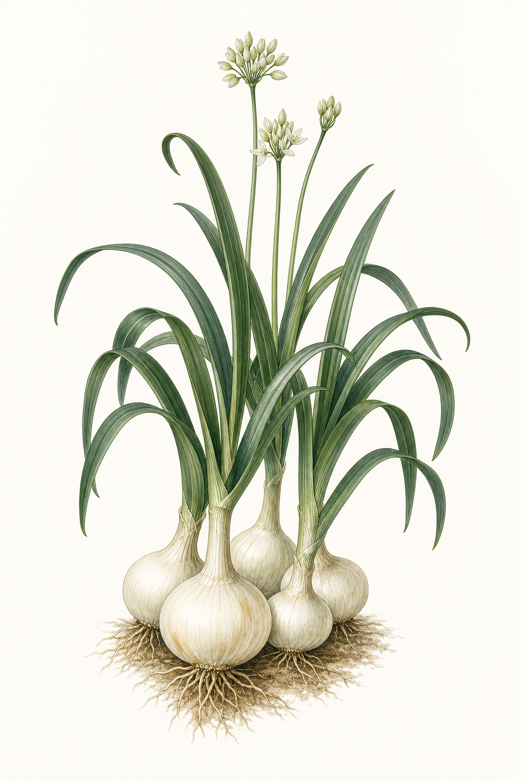 Botanical illustration of White Sweet Spanish