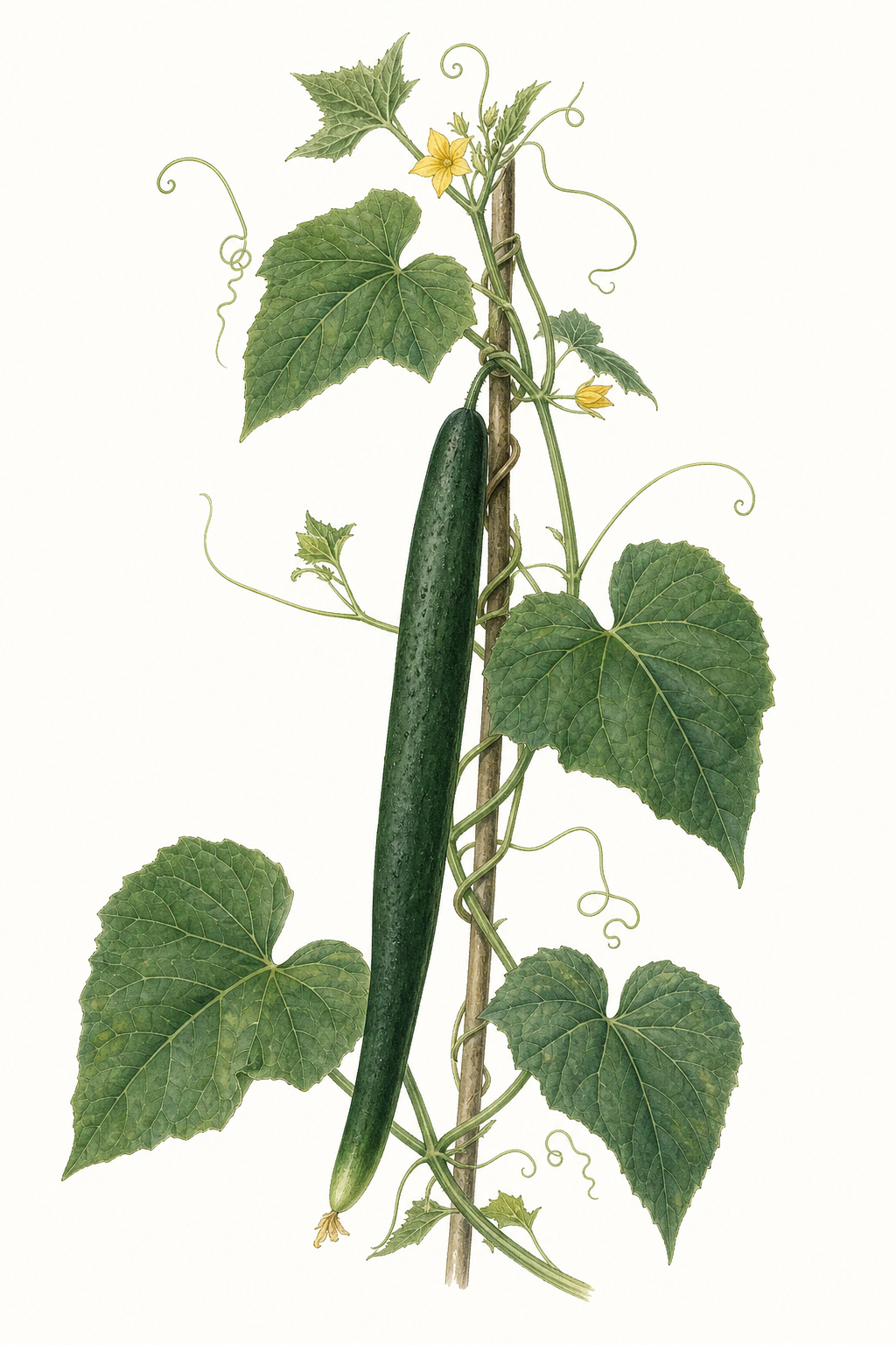 Botanical illustration of Tsurusawa Japanese Climbing