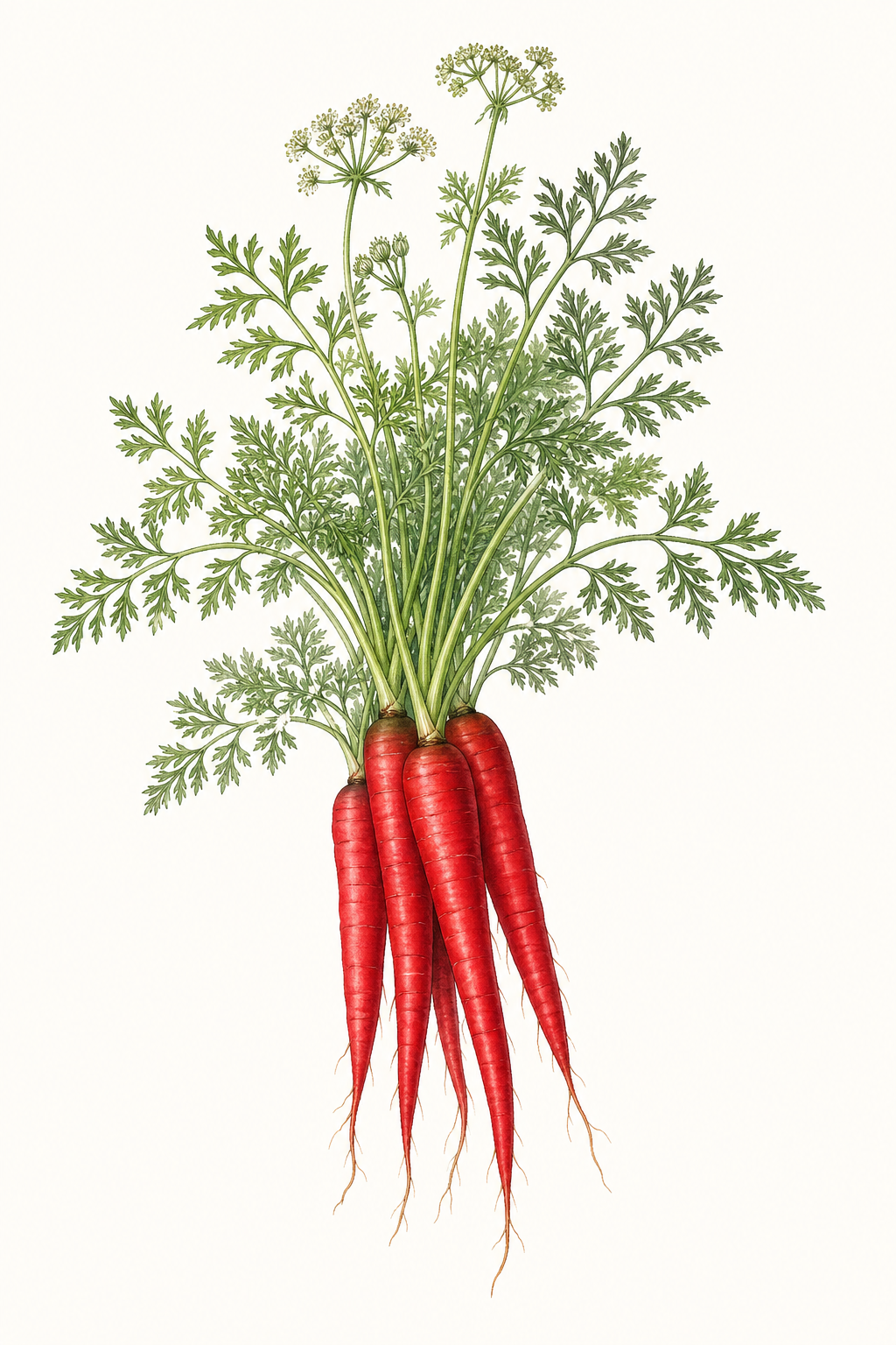 Botanical illustration of Scarlet Nantes