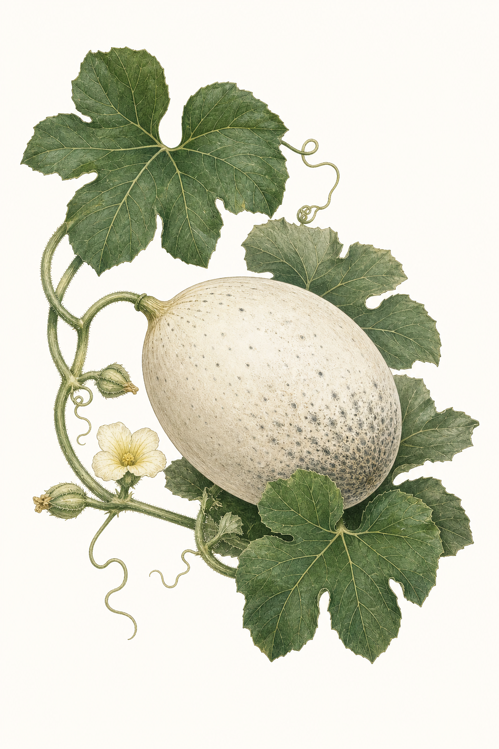 Botanical illustration of Snow Leopard