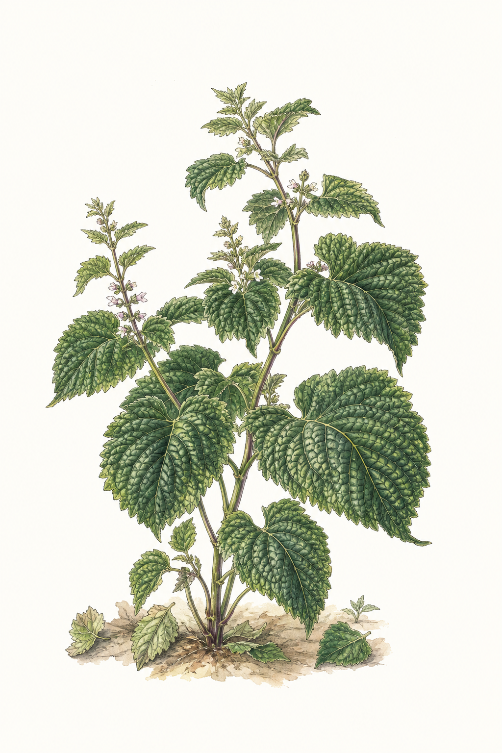 Botanical illustration of Green Perilla