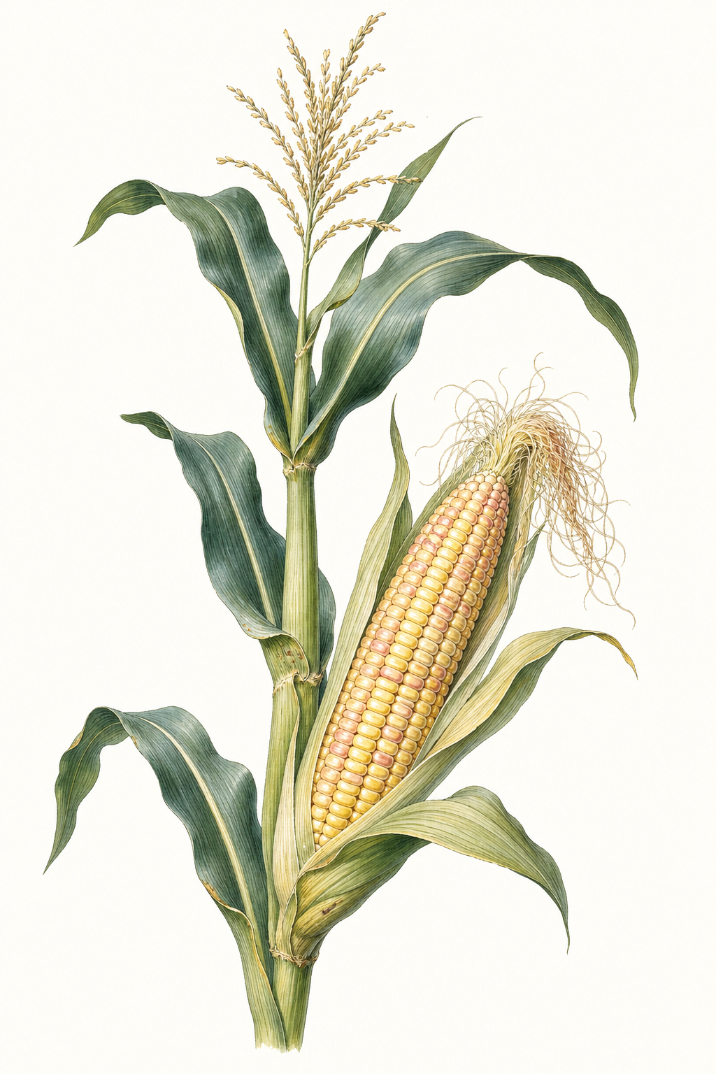 Botanical illustration of Peaches and Cream