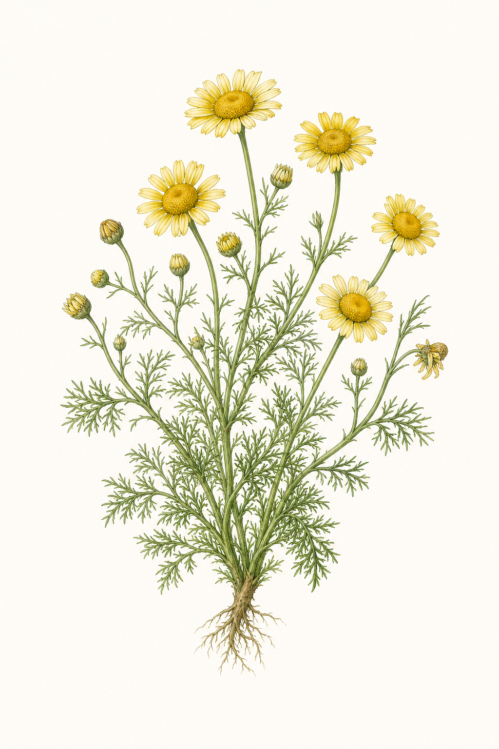 Botanical illustration of Dyer's Chamomile
