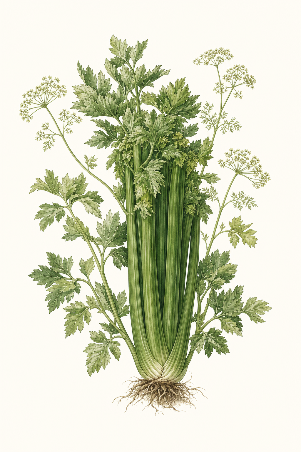 Botanical illustration of Green Sleeves