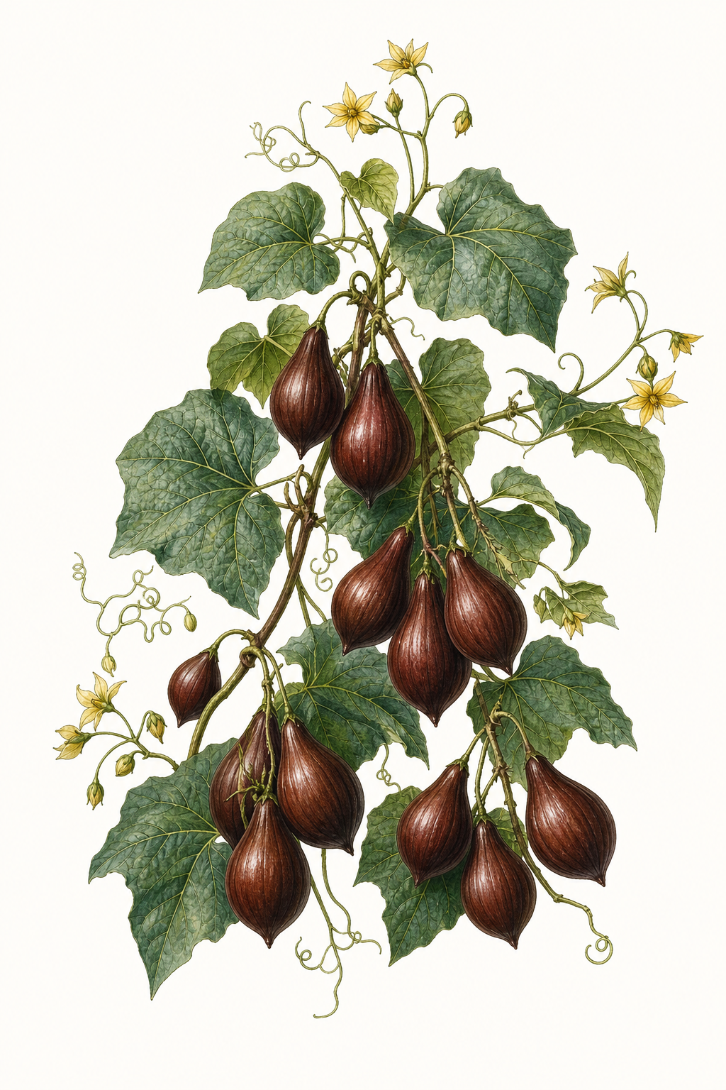 Botanical illustration of Chocolate Pear