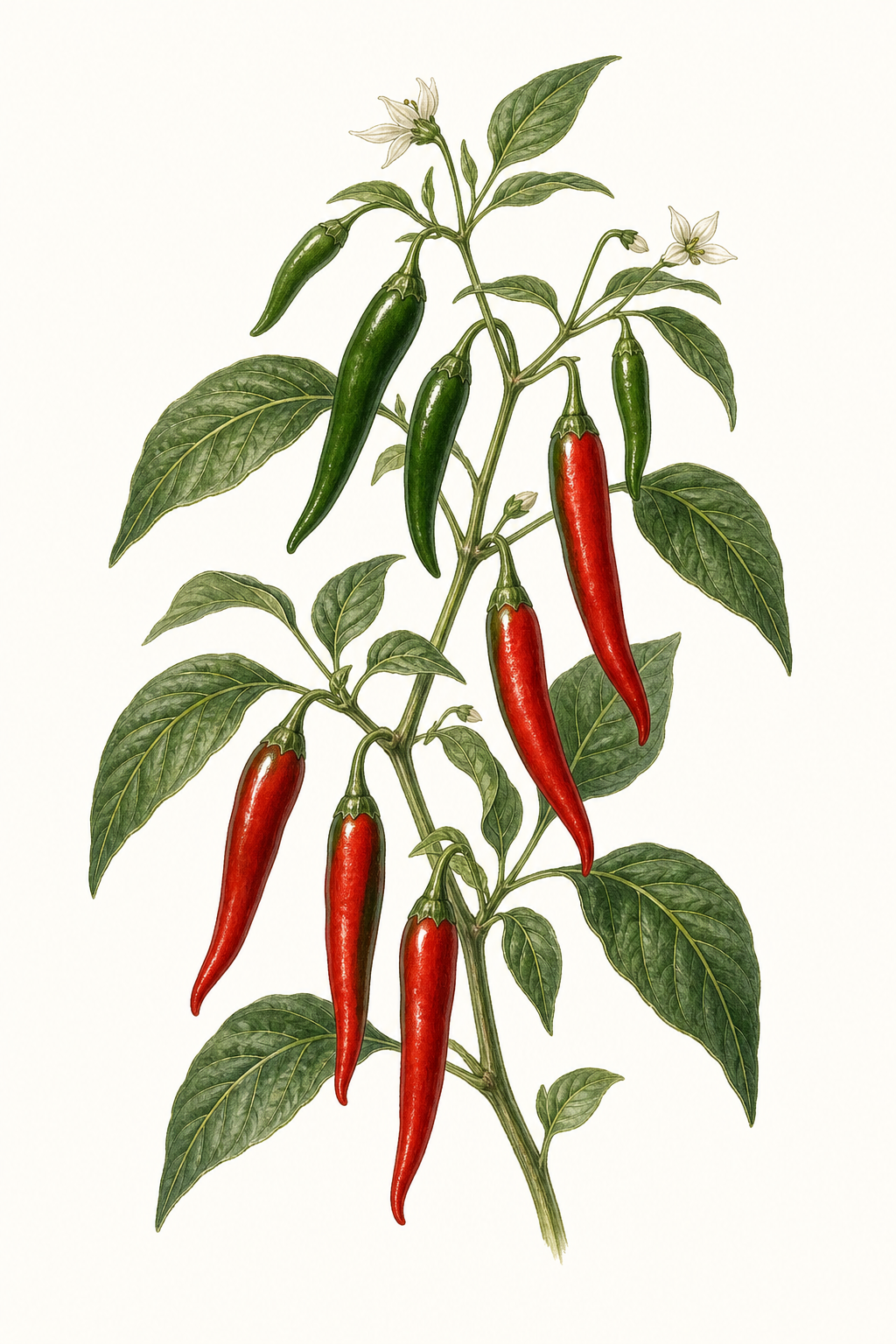 Botanical illustration of Hot Rod