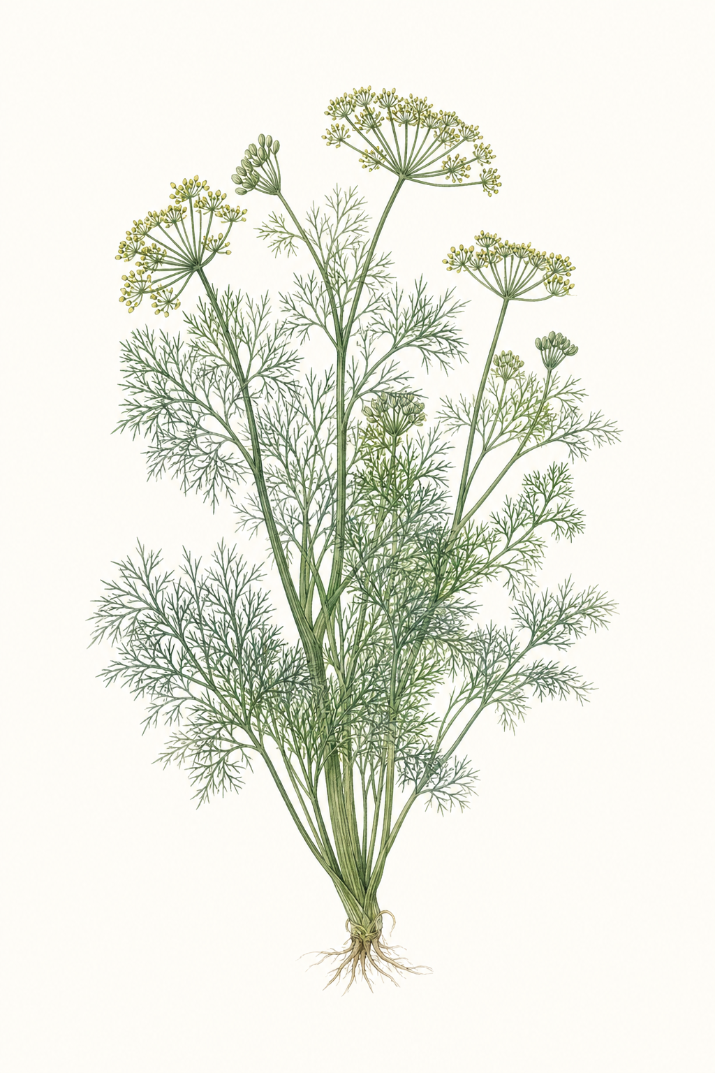 Botanical illustration of Bouquet Dill
