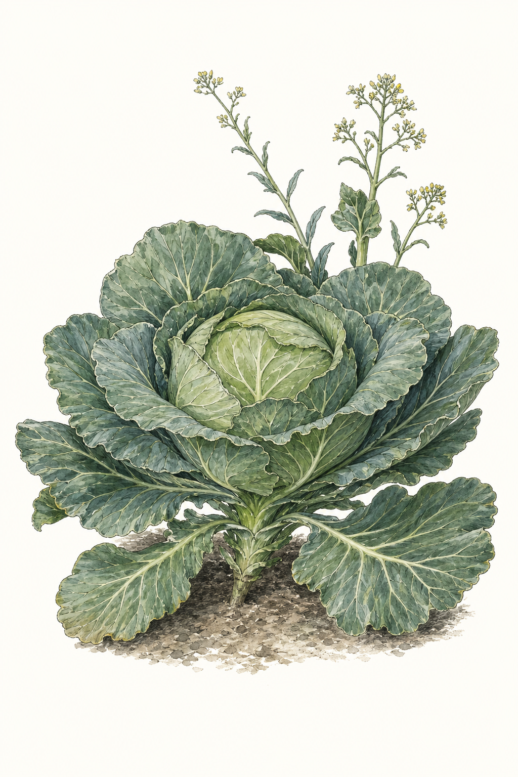Botanical illustration of Flat Dutch Giant