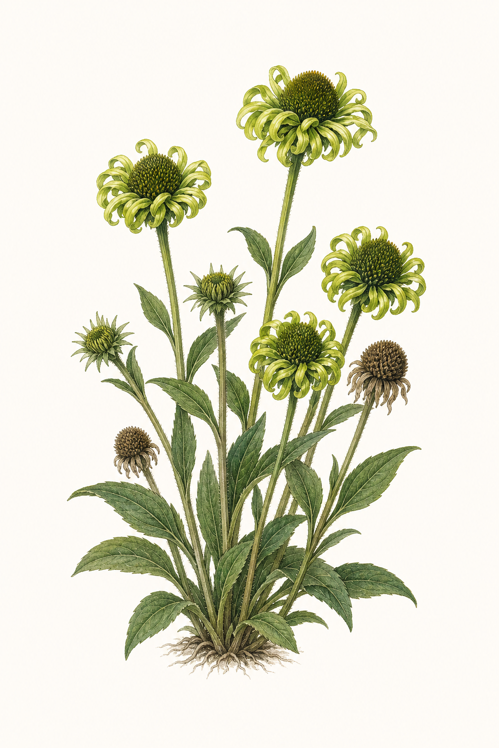 Botanical illustration of Green Twister