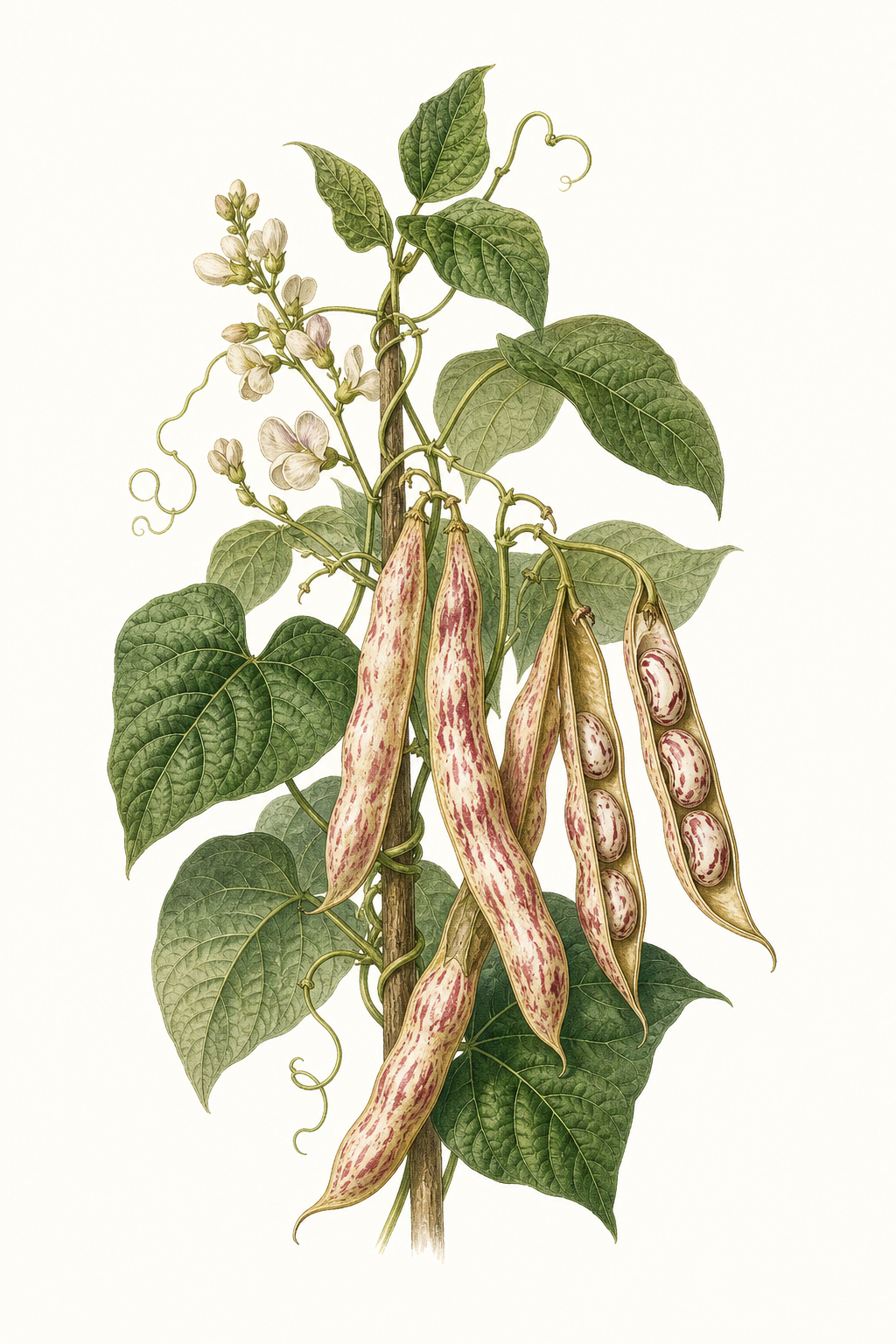 Botanical illustration of Borlotto Di Vigevano