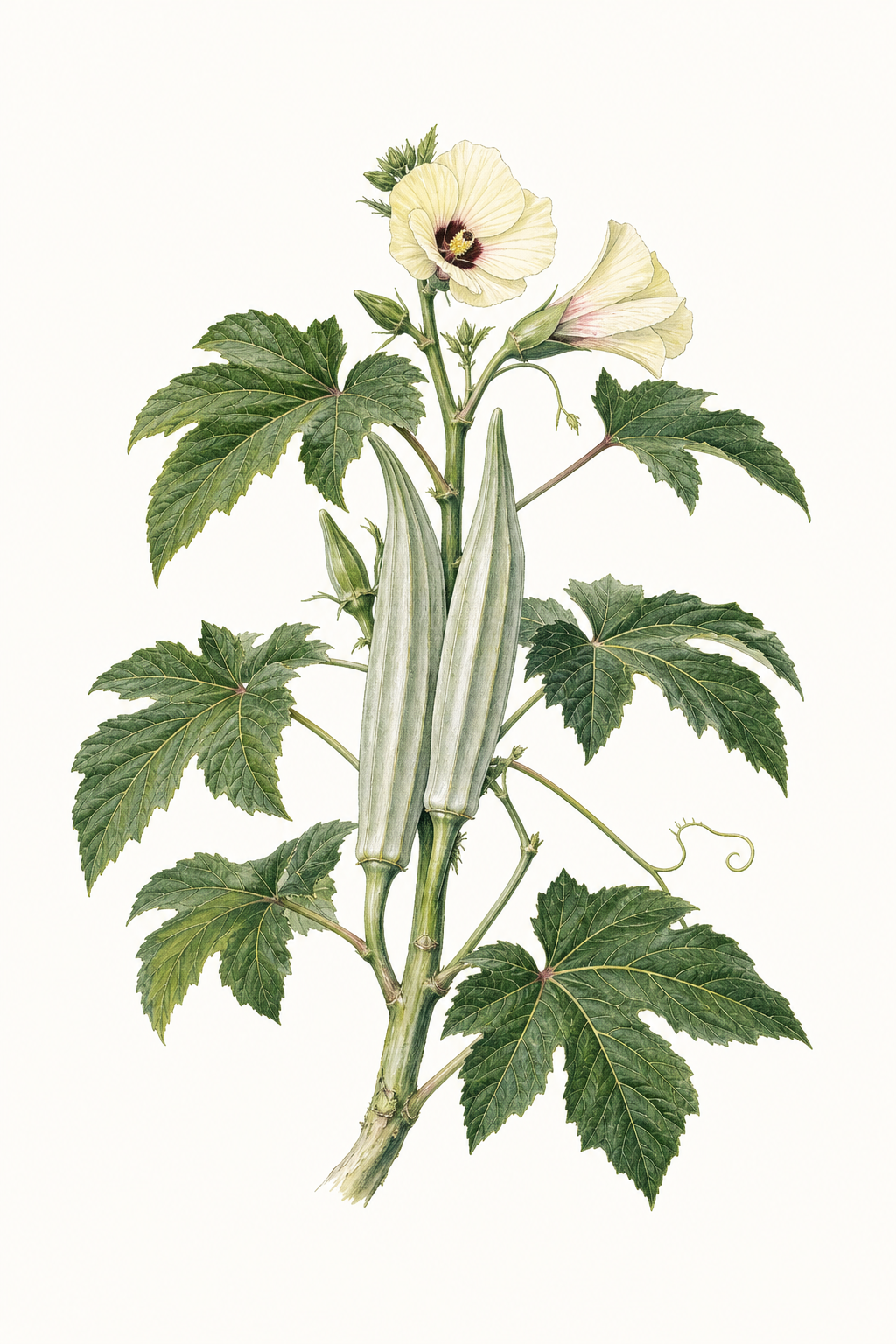 Botanical illustration of Silver Queen