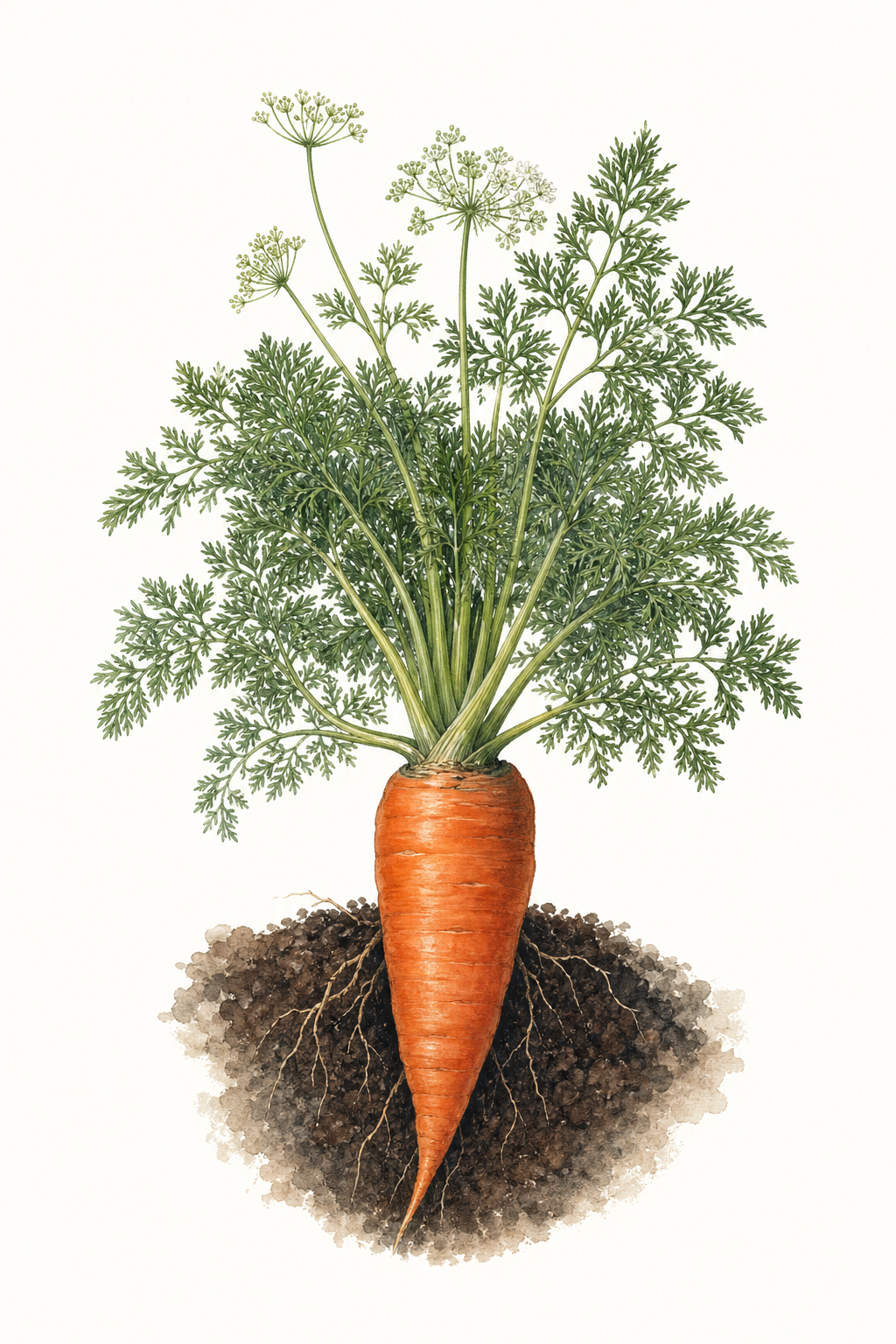 Botanical illustration of Bolero Carrot