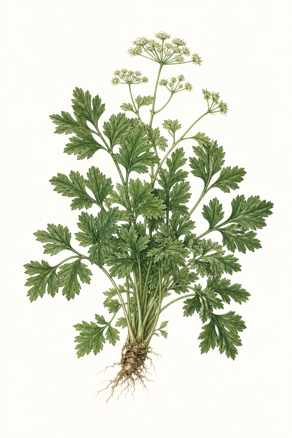 Botanical illustration of Einfarbig Dunkelgrüner