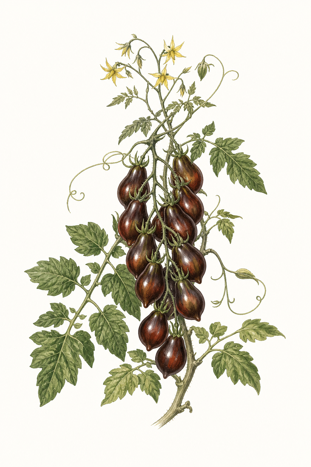 Botanical illustration of Japanese Black Trifele