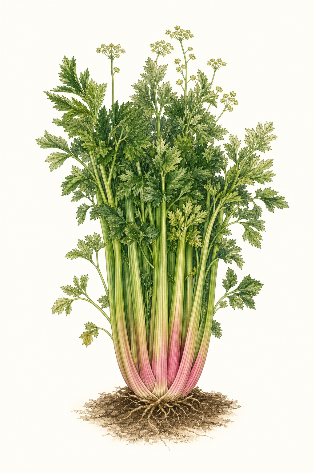 Botanical illustration of Chinese Pink