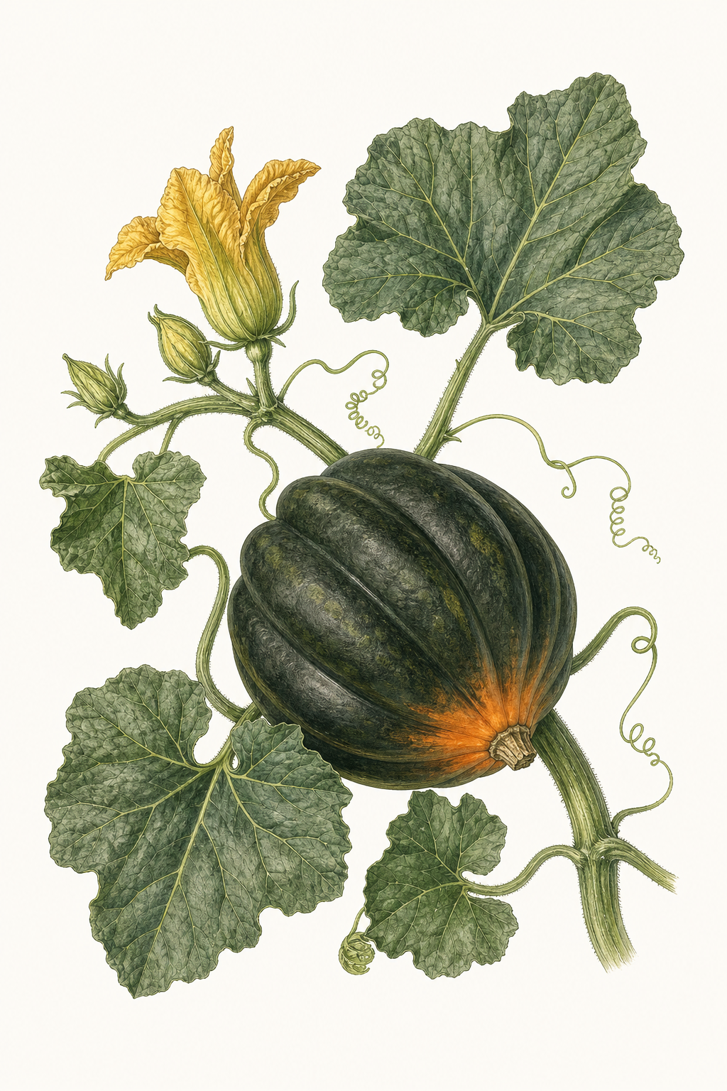 Botanical illustration of Thelma Sanders Sweet Potato
