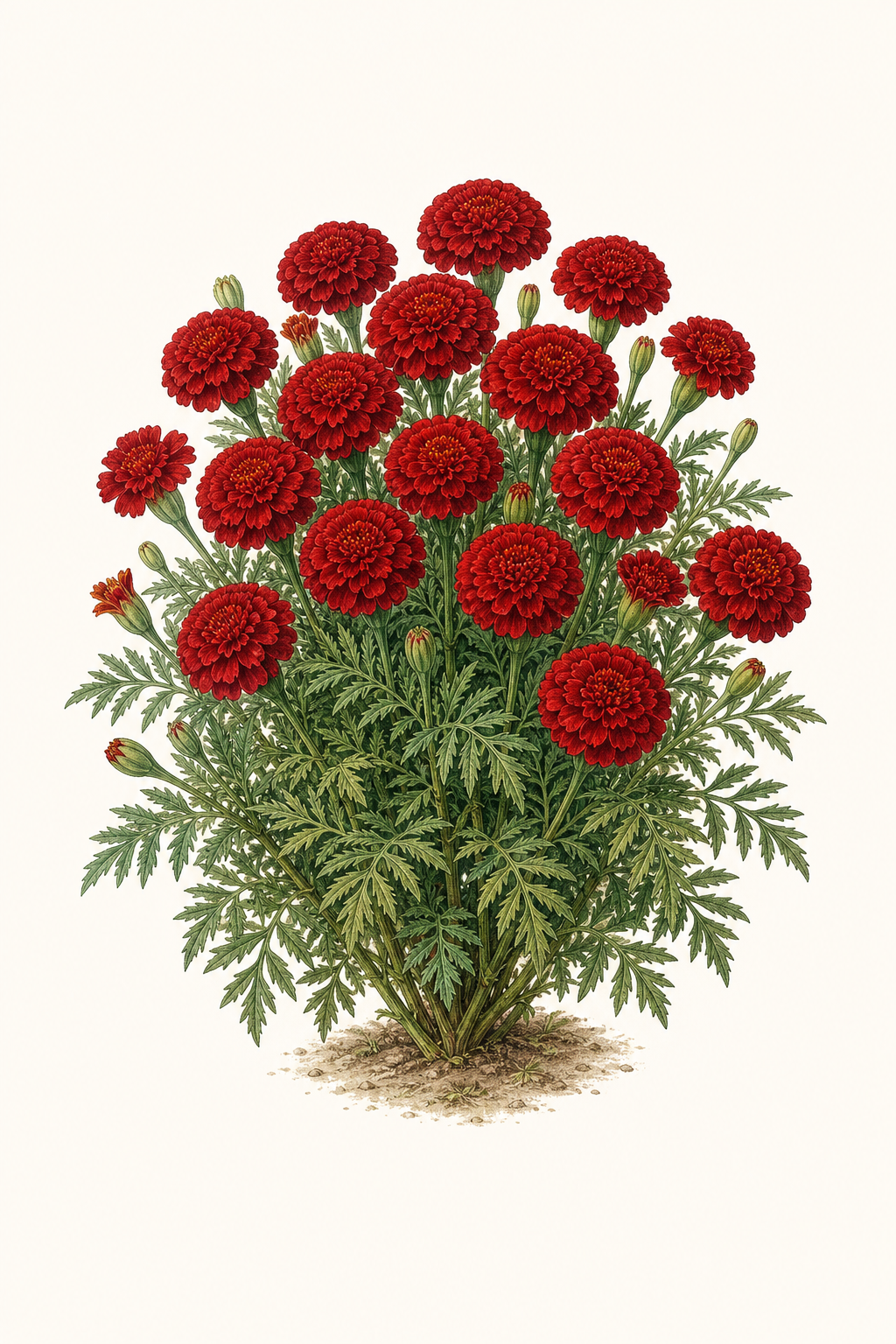 Botanical illustration of Bonanza Red