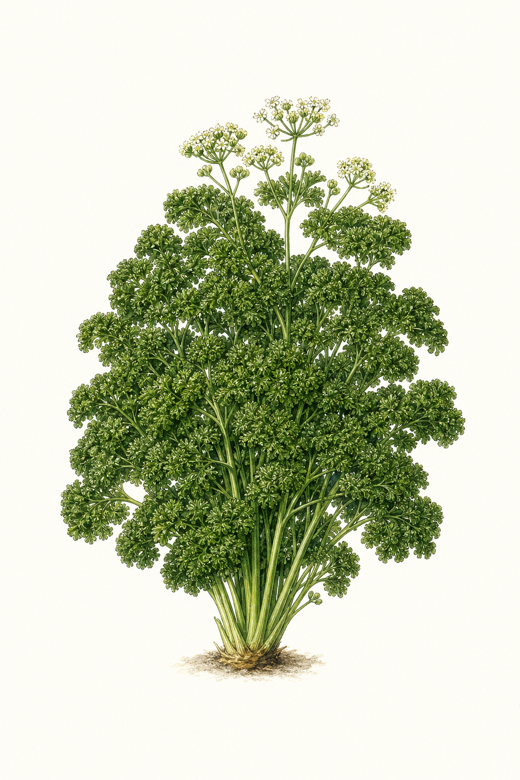 Botanical illustration of Champion Moss Curled