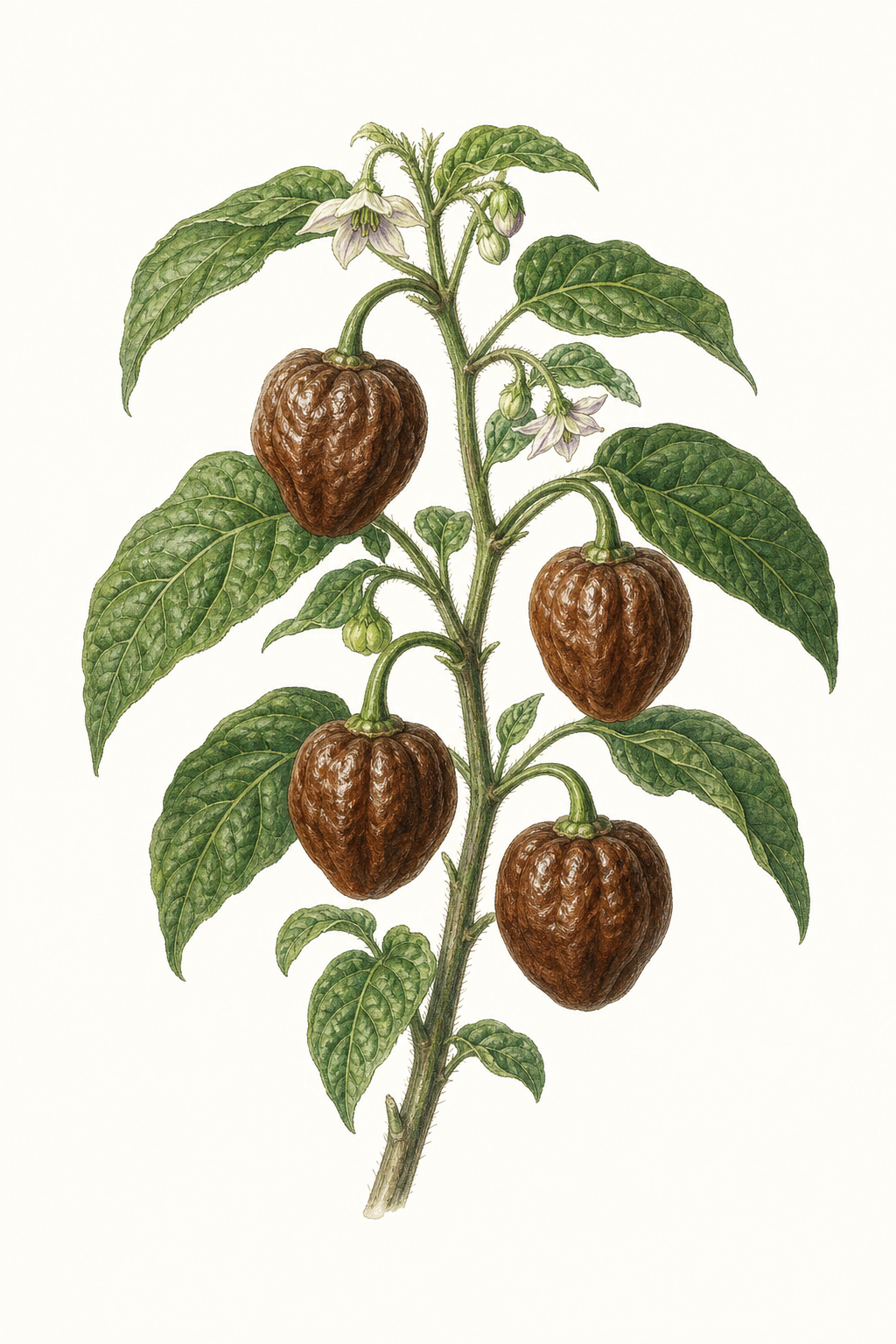Botanical illustration of Rocoto Brown