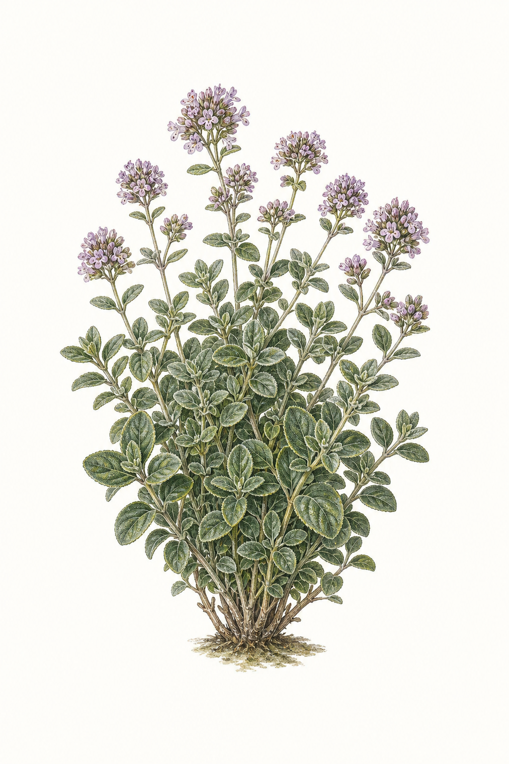 Botanical illustration of Lebanese Oregano