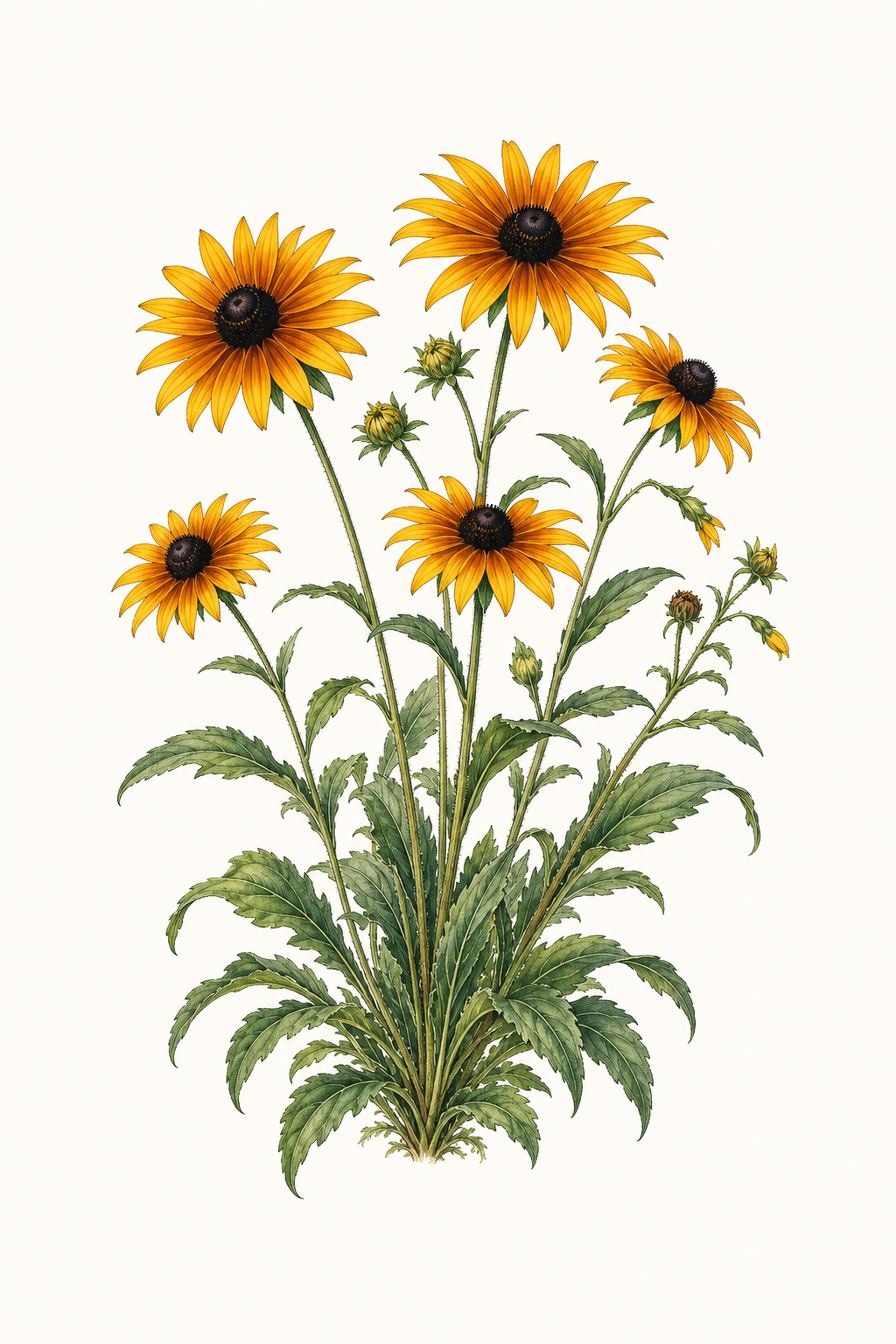 Botanical illustration of Indian Summer