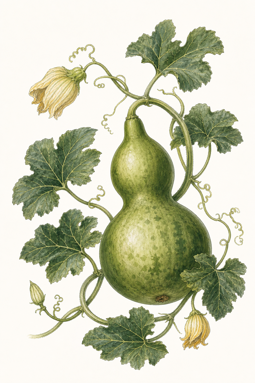 Botanical illustration of Canteen Gourd