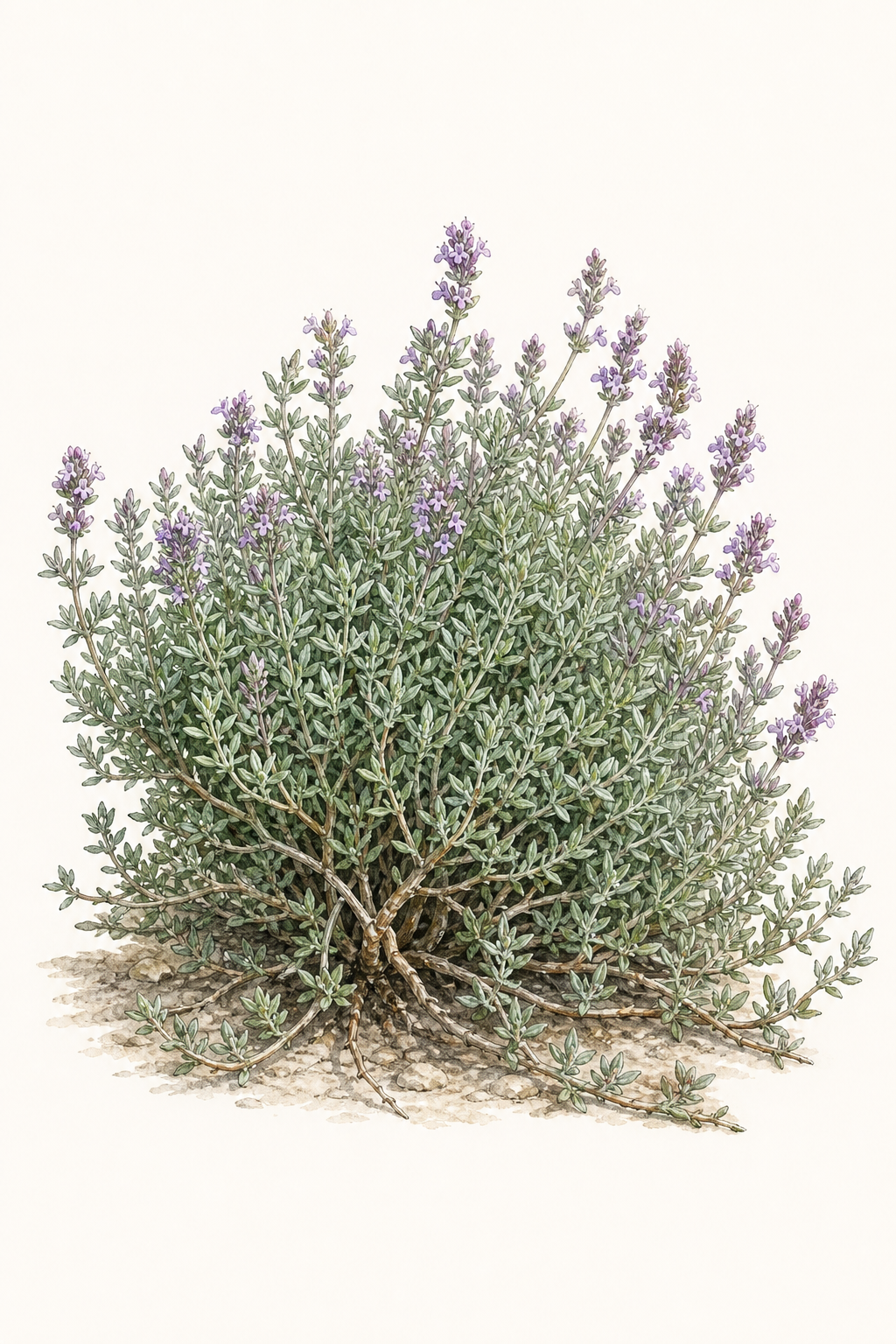 Botanical illustration of Thyme De Provence
