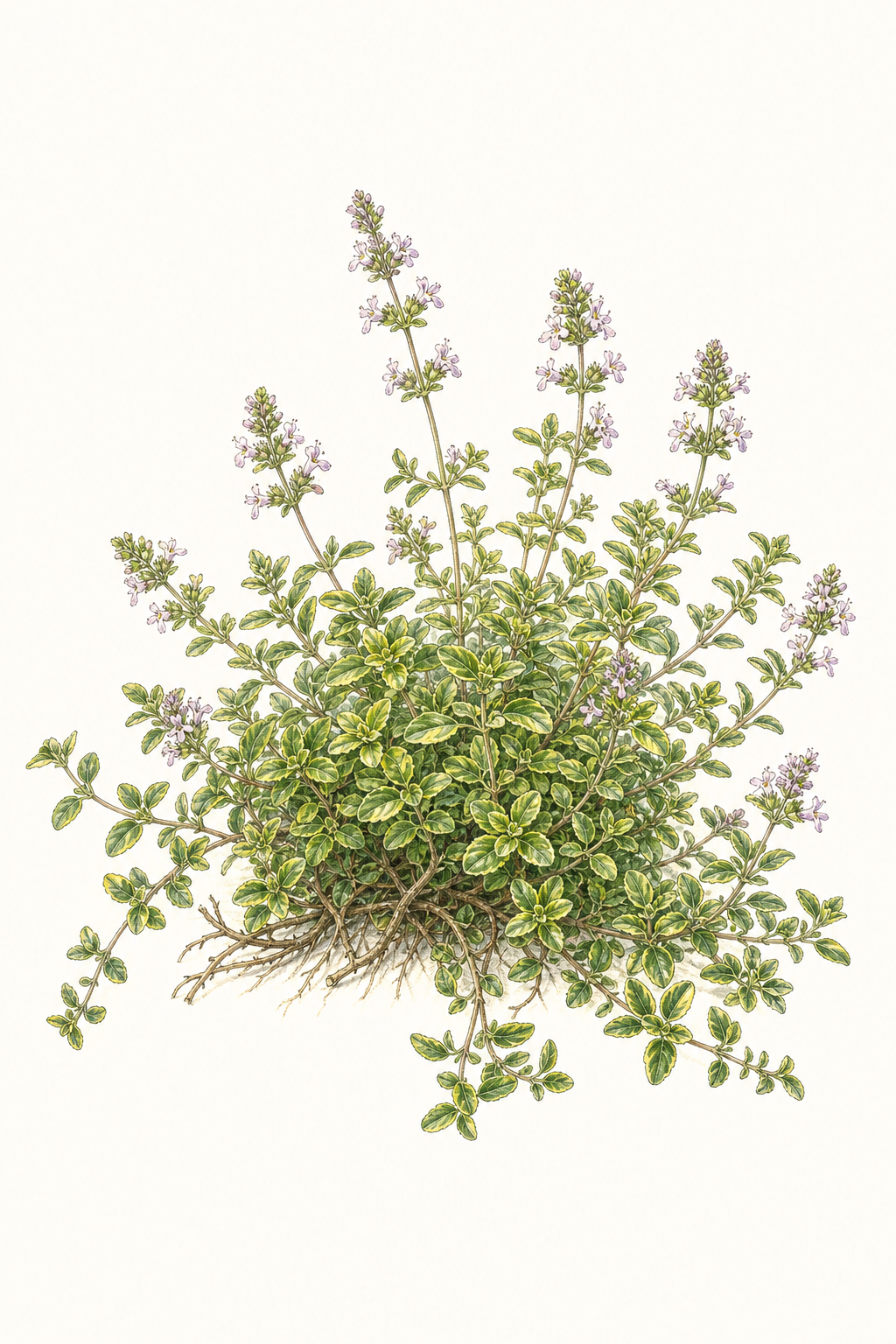Botanical illustration of Lemon Thyme