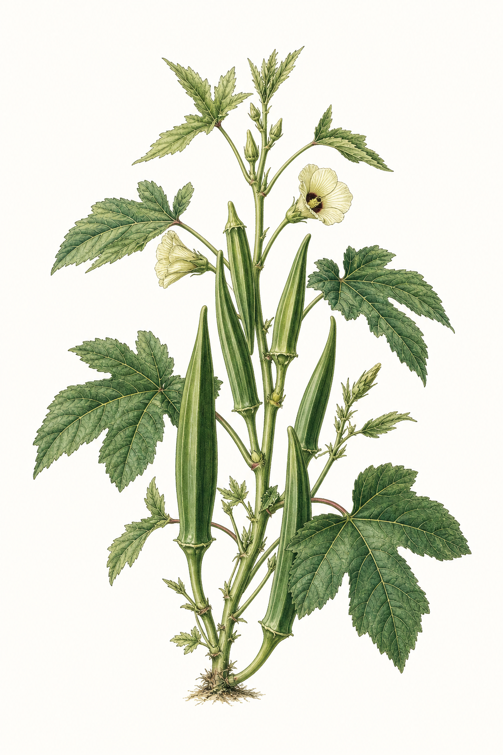 Botanical illustration of Burmese
