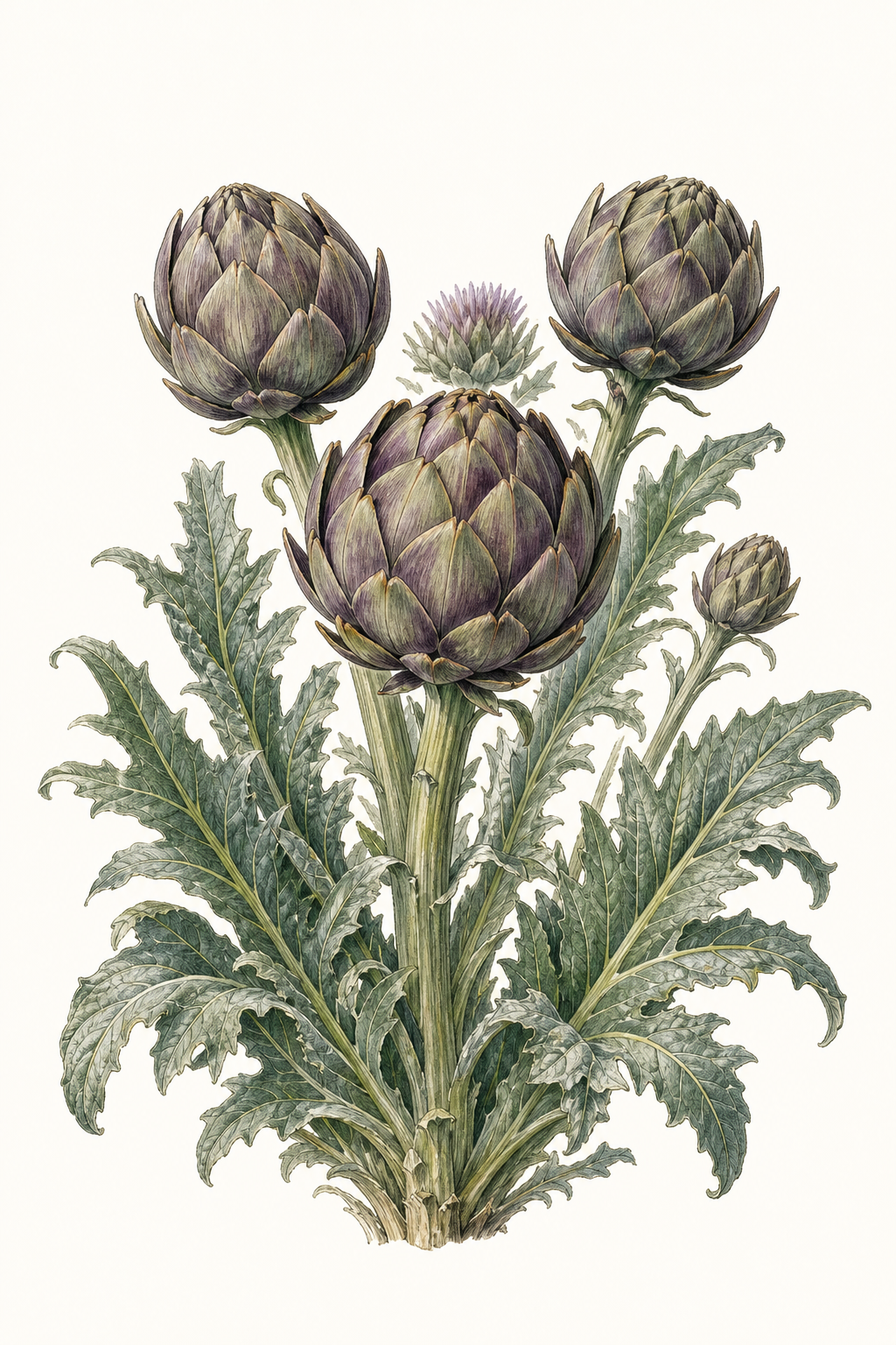 Botanical illustration of Artichaut de Nice