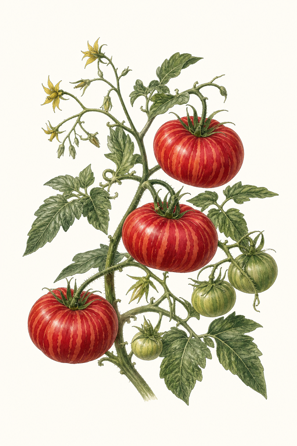 Botanical illustration of Red Zebra