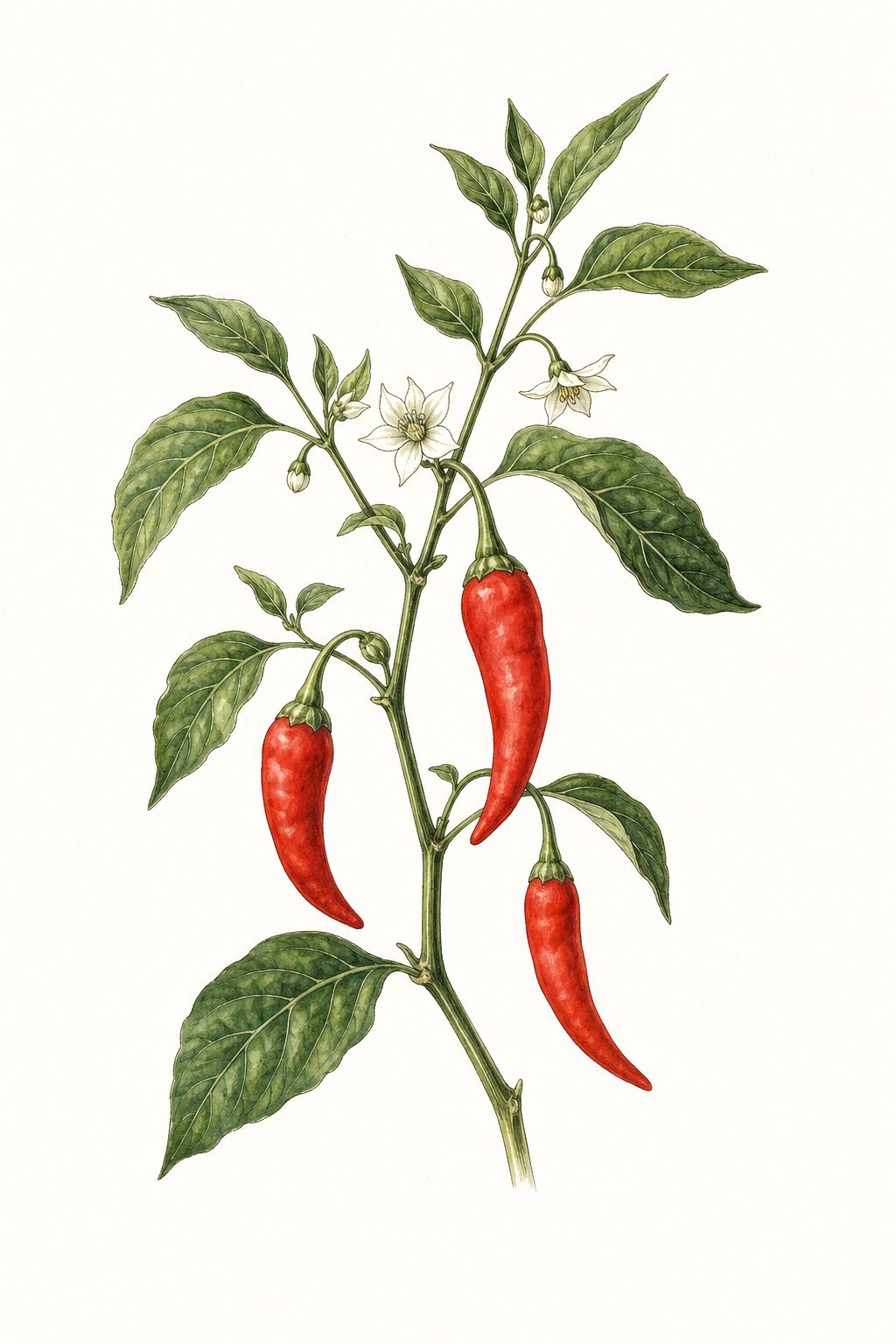 Botanical illustration of Red Cherry Large