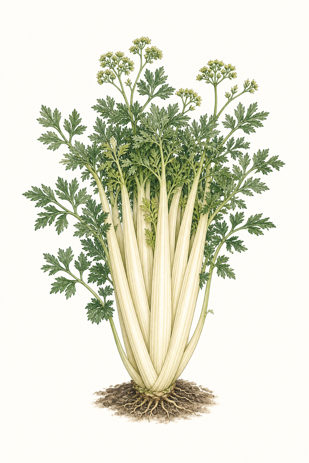 Botanical illustration of Self-Blanching Celery
