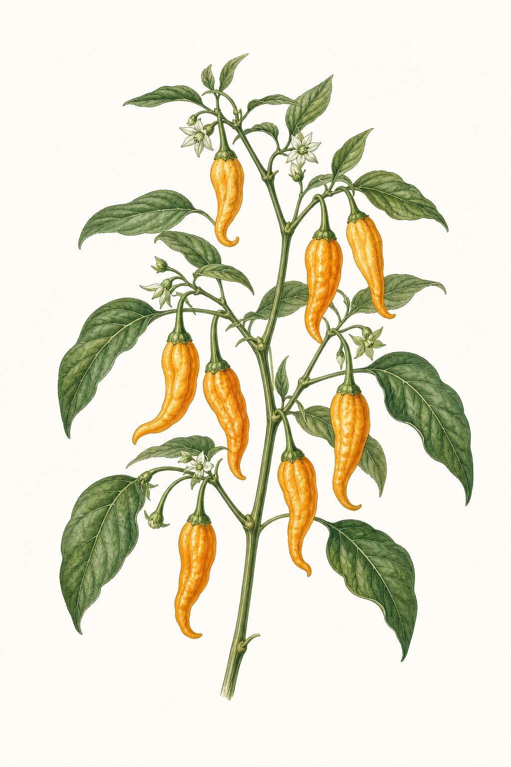 Botanical illustration of Aji Fantasy