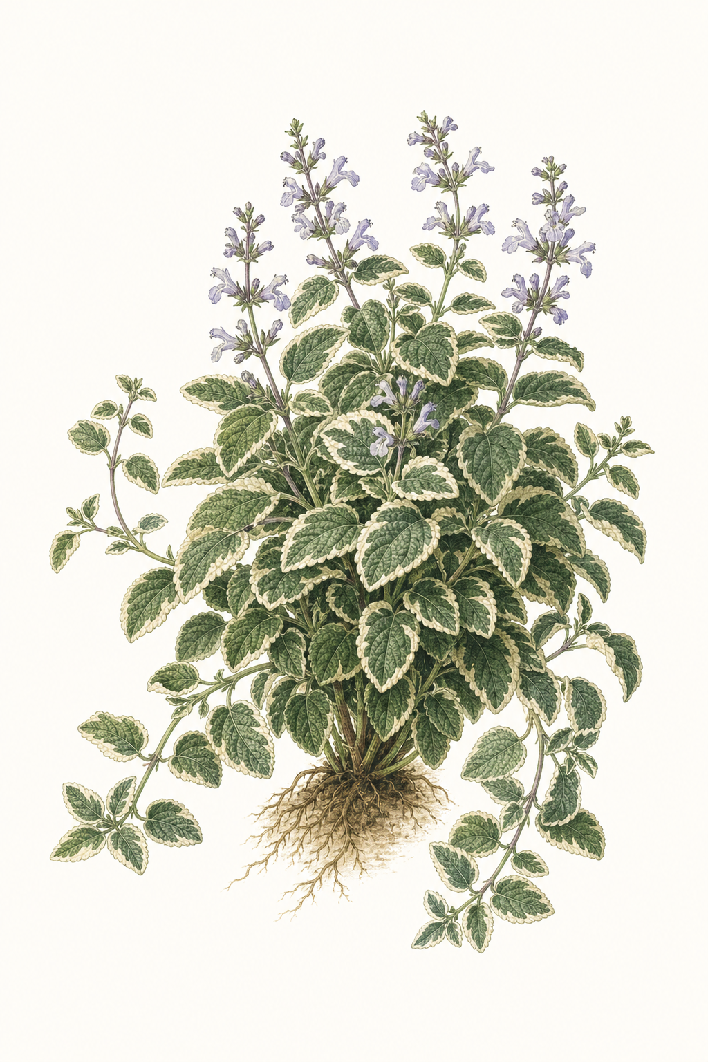 Botanical illustration of Berggarten Sage
