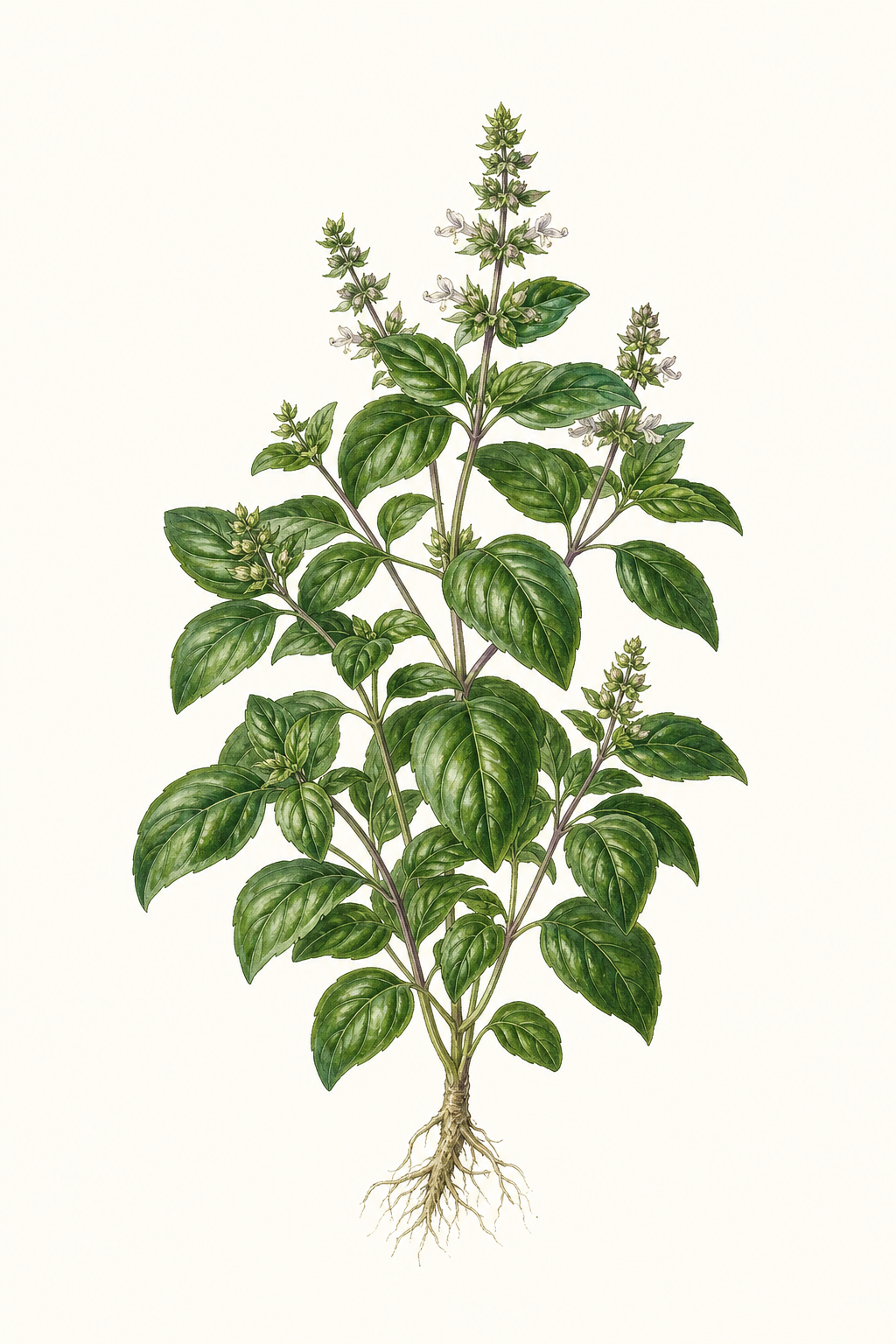 Botanical illustration of Clove Basil