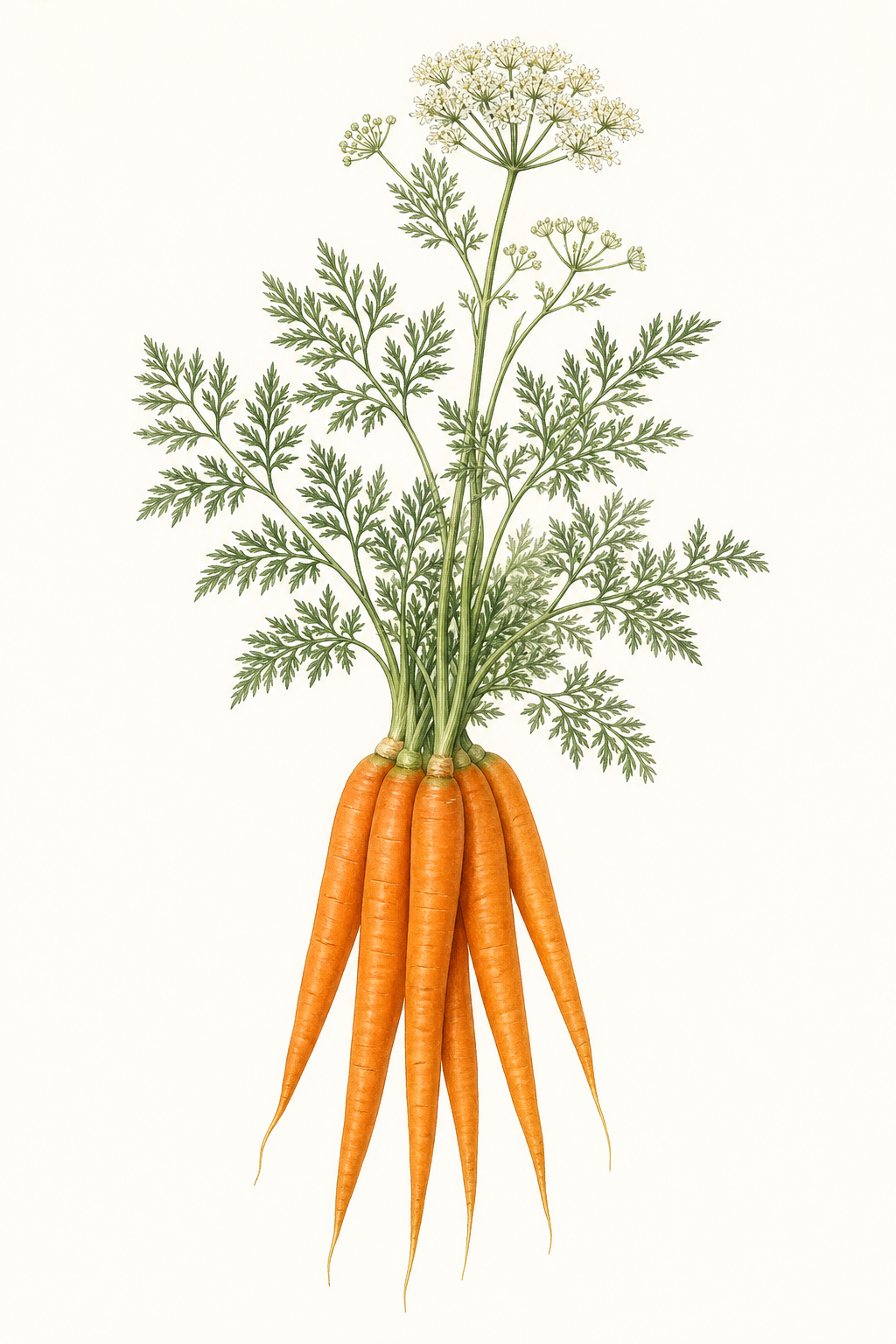 Botanical illustration of Carrot