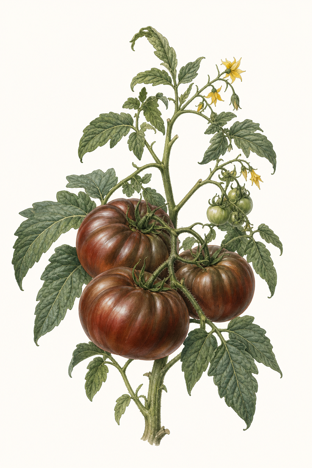 Botanical illustration of Cherokee Chocolate