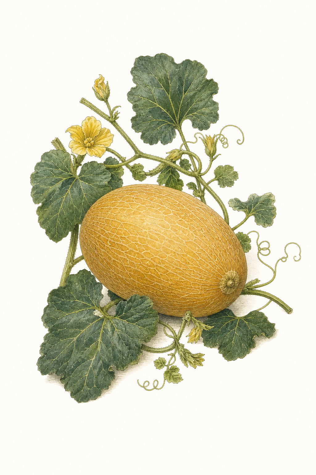 Botanical illustration of Golden Beauty Casaba