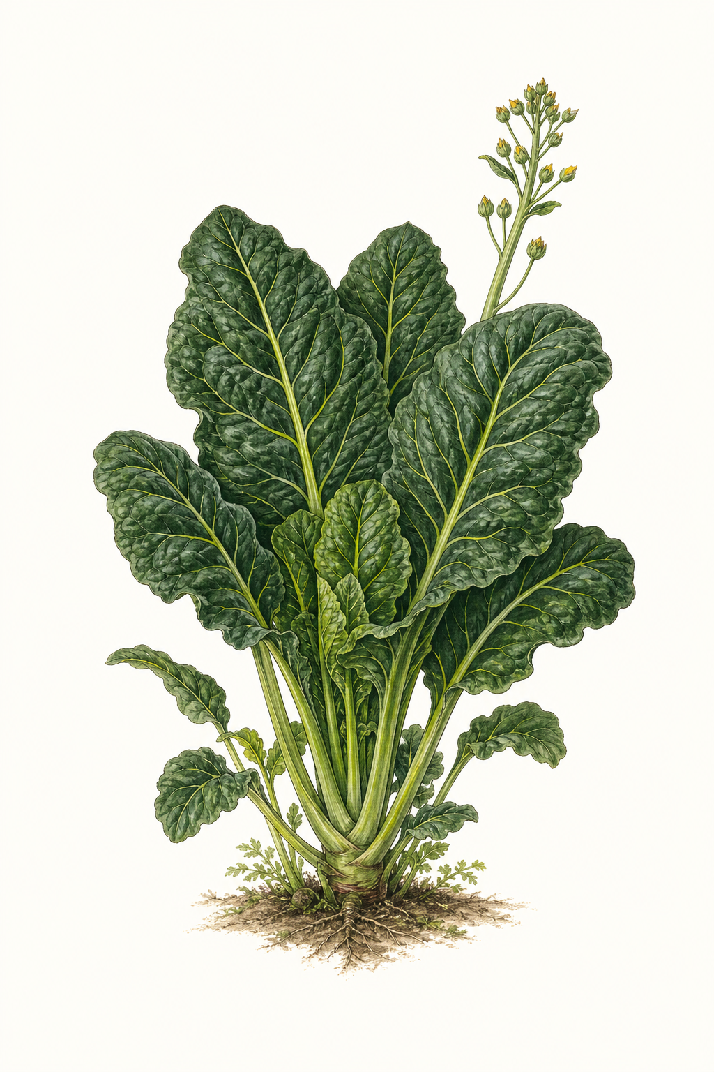 Botanical illustration of Flash Collards