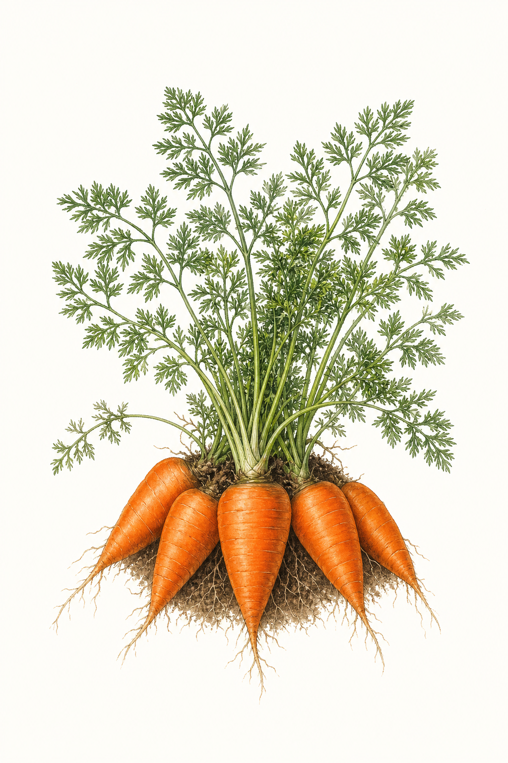 Botanical illustration of Carrot Delight