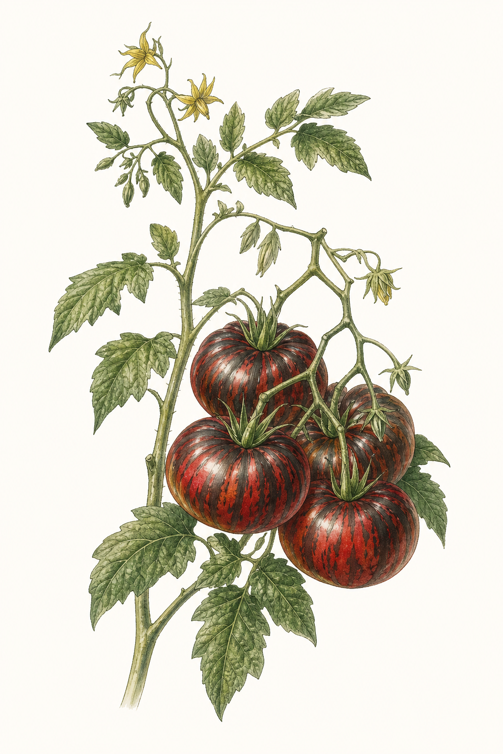 Botanical illustration of Black Zebra