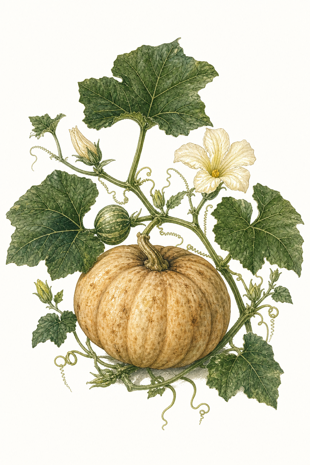 Botanical illustration of Corsican Gourd