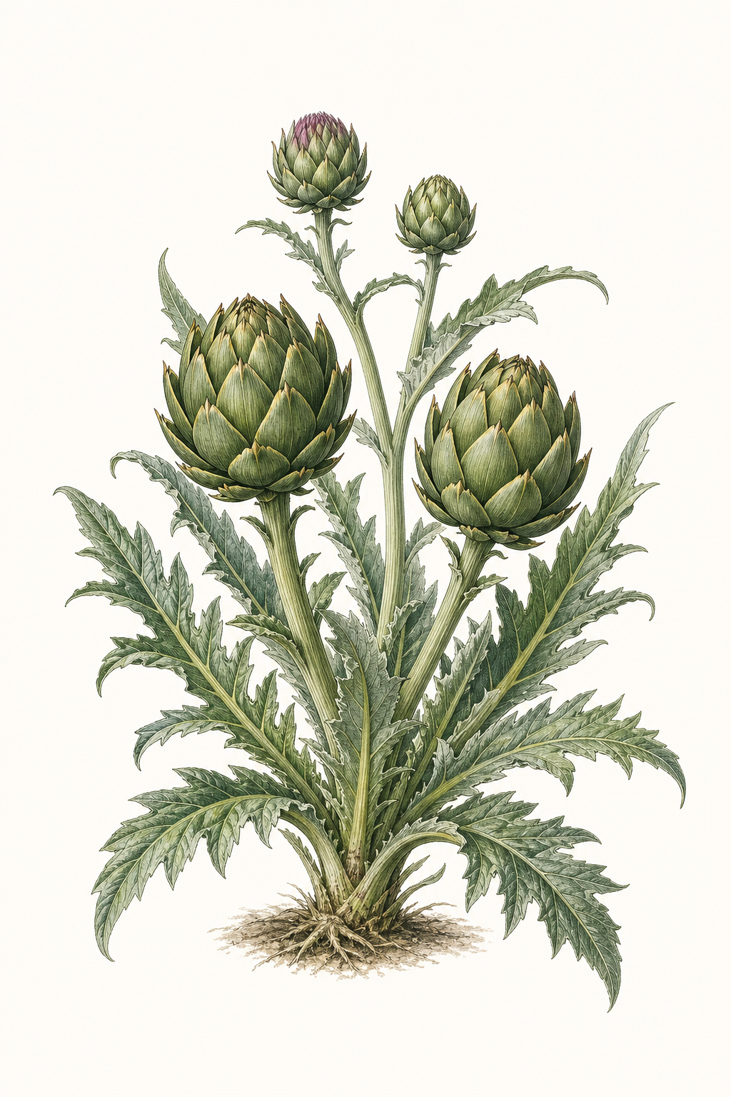 Botanical illustration of Cynara scolymus