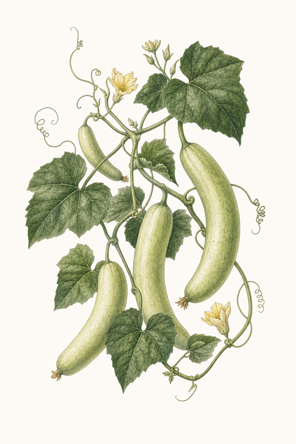 Botanical illustration of Armenian Pale Green