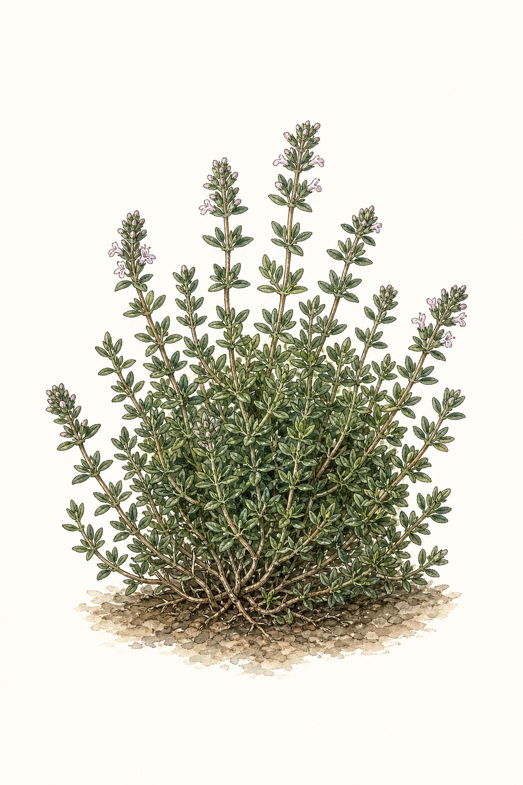 Botanical illustration of Thymus Vulgaris 'English Thyme