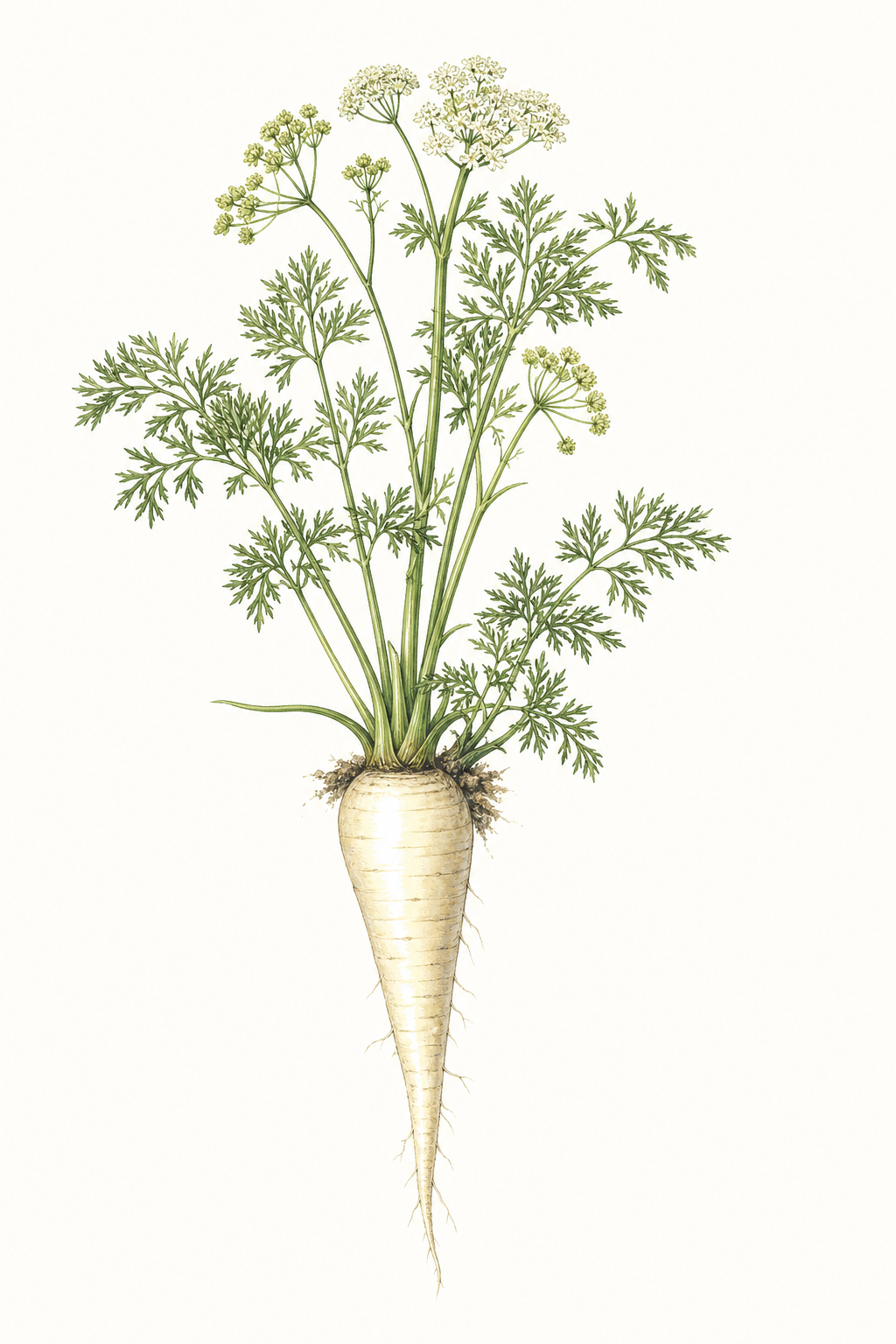 Botanical illustration of White Satin